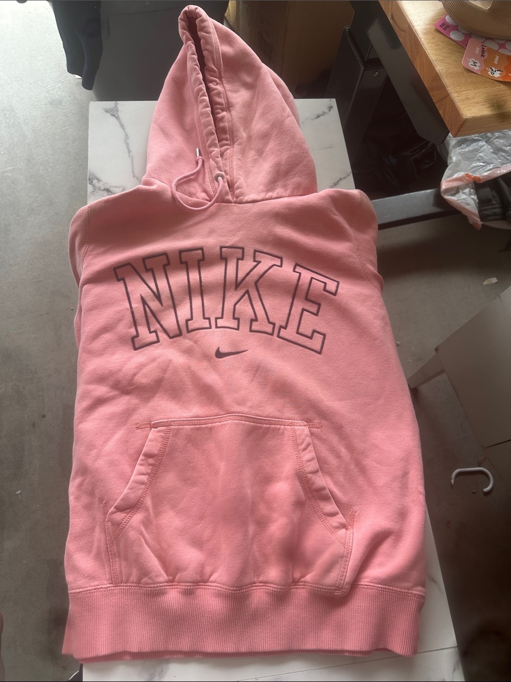 Nike Pink Hooded Pullover Sweatshirt